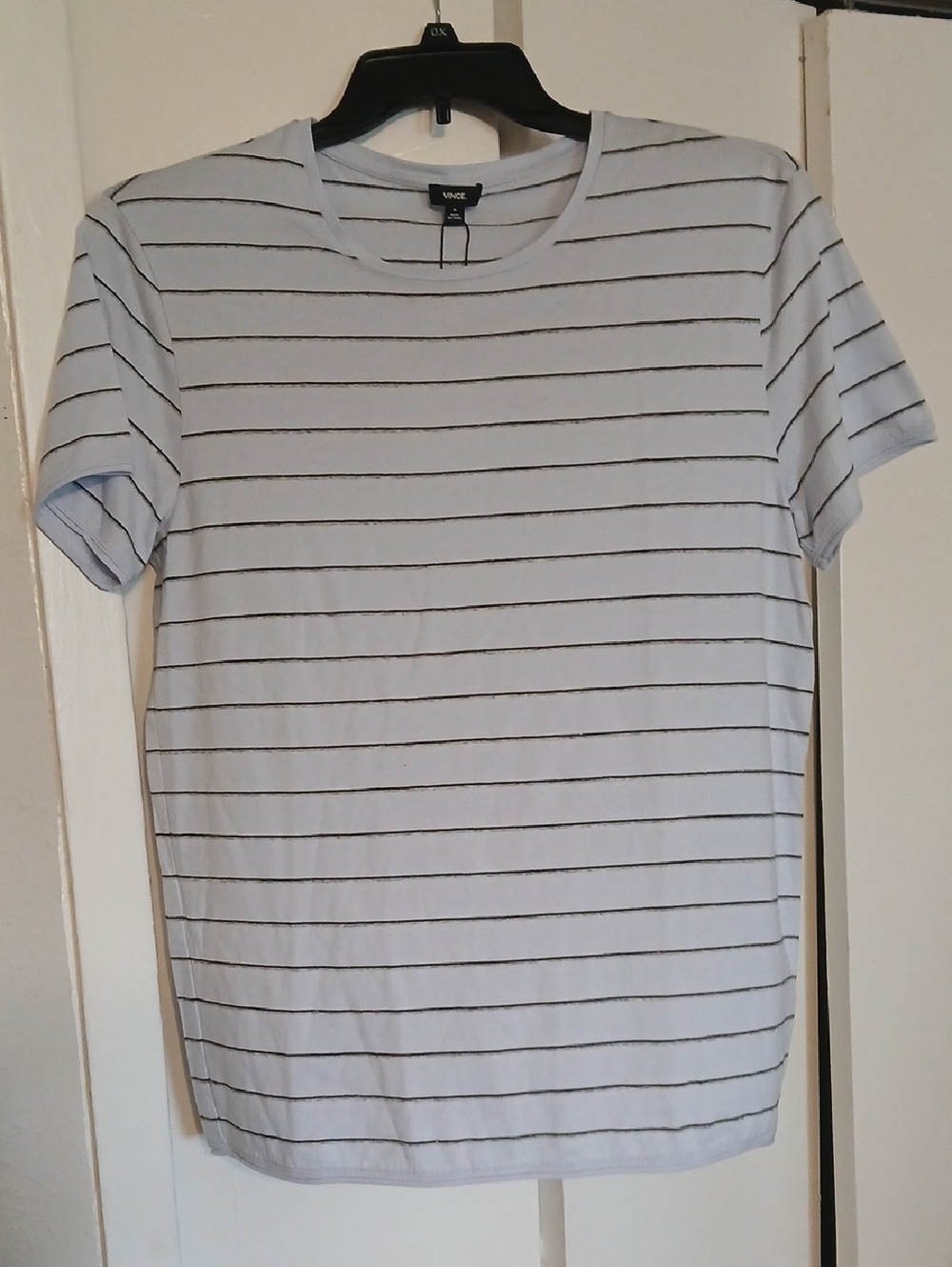Vince Light Blue Short Sleeve Stripe Tee